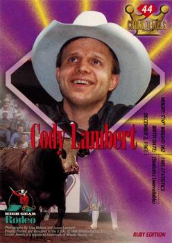 1996 High Gear Rodeo Crown Jewels #44 Cody Lambert Back